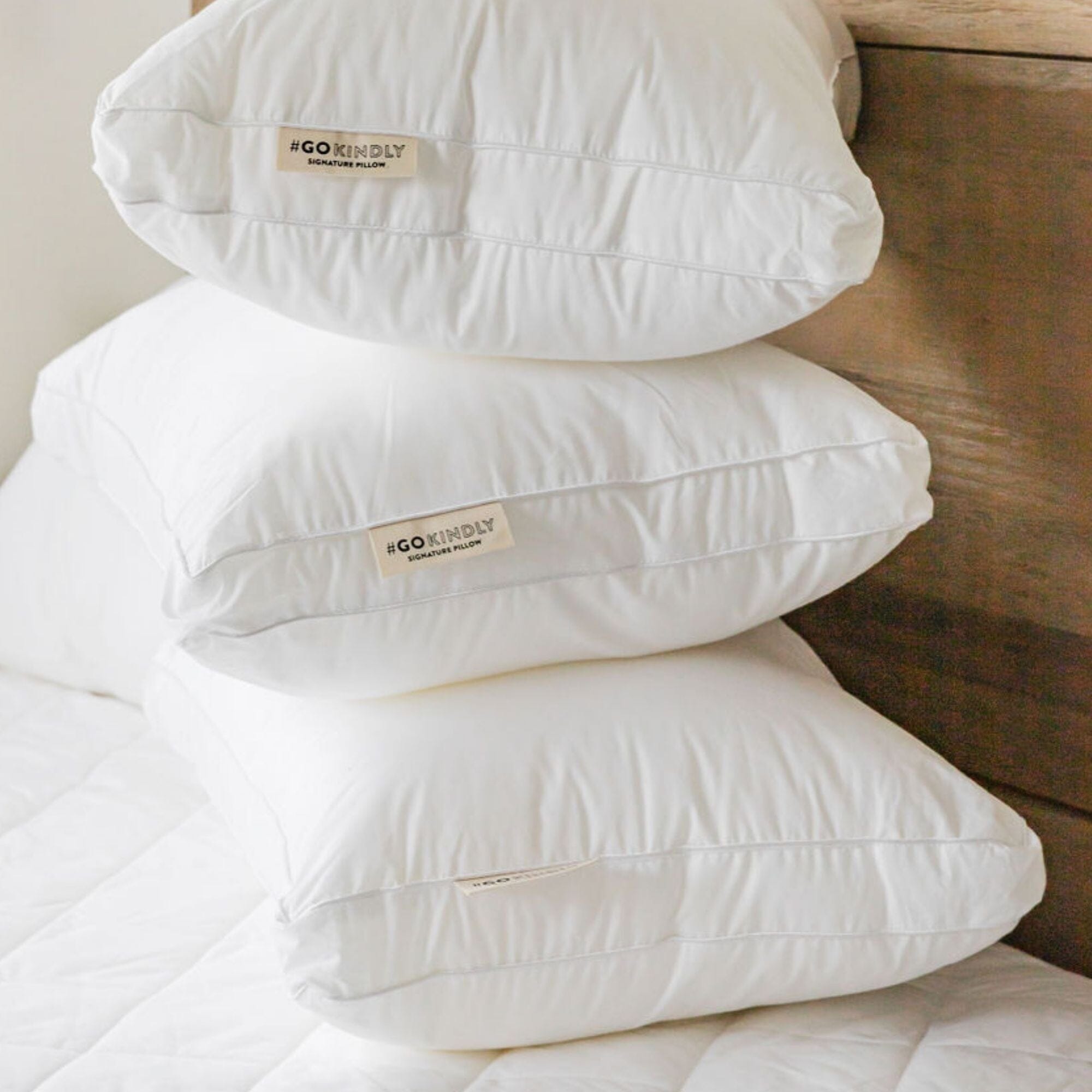 Pillows on bed